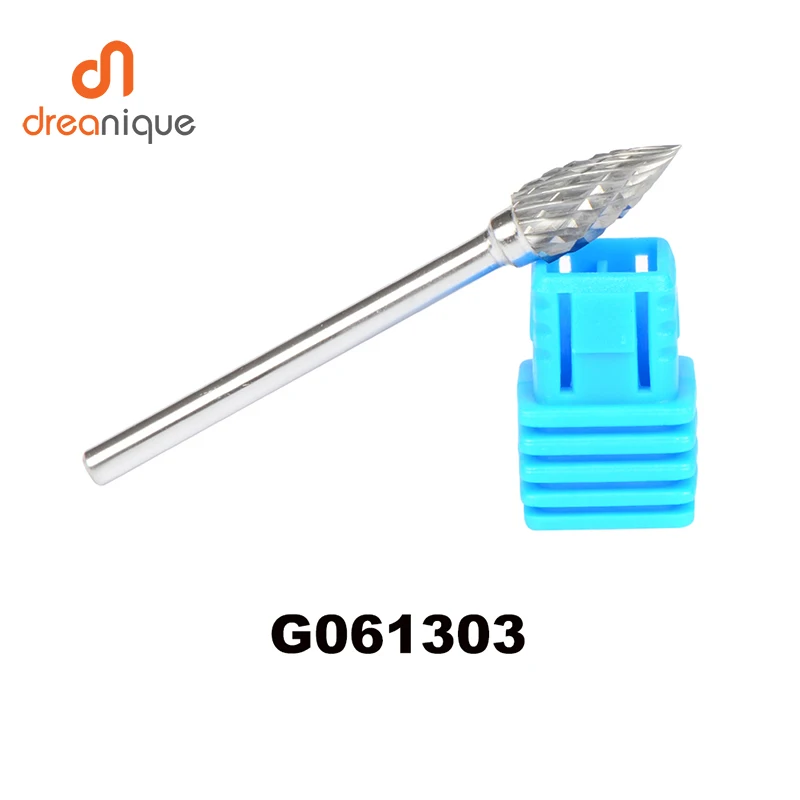 

5 шт./лот G061303 дерево с заостренной верхней головкой 6*13 мм роторный напильник резак шлифовальные абразивные инструменты 3 мм хвостовик фрезеровочные инструменты