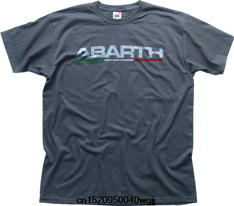 Модные Забавные топы футболки с логотипом автомобиля серые хлопковые брендовая