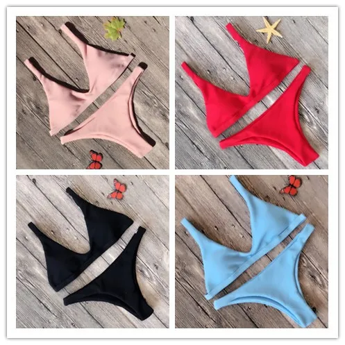 New Sexy Women Bikini Women 2019 Two Piece Swimsuit Push Up Swimwear Floral Side Bathing Suit Brazilian Beach Wear Swimming Suit