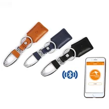 Кожаный Автомобильный Умный брелок с защитой от потери ключей, кошелек для поиска ключей, Bluetooth, gps трекер с приложением, автомобильный брелок, держатель BY009