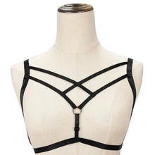 Сексуальный женский бюстгальтер с бретельками, жгут, пустотелая клетка, жгут, бюстгальтер, бюстье, жилет, топ