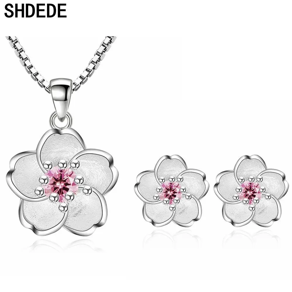 Женский комплект украшений SHDEDE вечерние сережки с кулоном и кристаллом Swarovski из