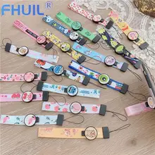 Аниме милый ремешок для ключей для телефонов USB держатель Бейджа DIY Висячие веревки шнурки на запястье держатель для мобильного телефона Подставка для ключей