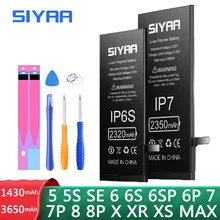 SIYAA Battery For iPhone 6S 7 8 6 Plus X SE 5S 5 5C XR XS MAX Original High Capacity Replacement Bateria For Apple 6 S 6SP 7P 8P