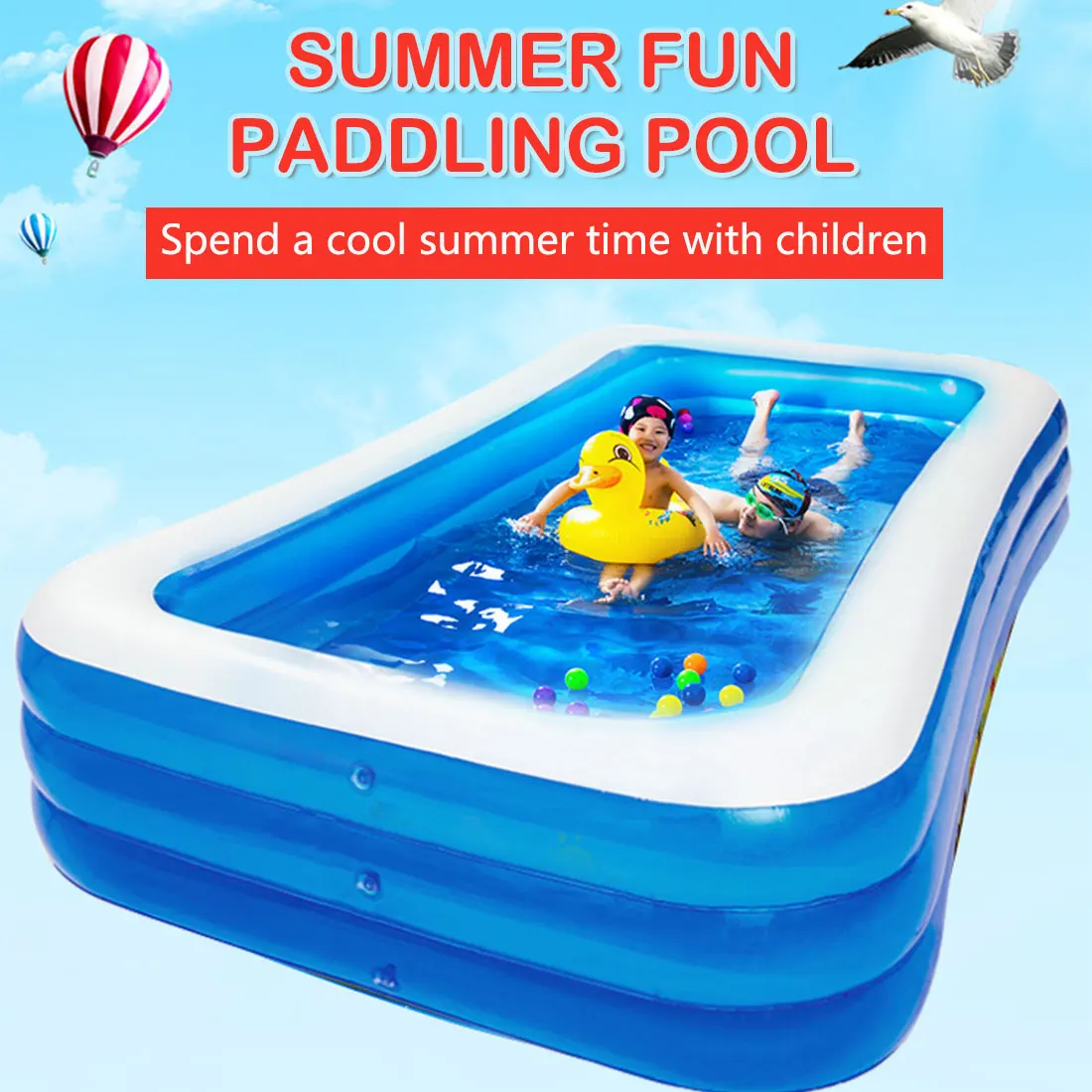 

1pcs Summer Swimming Pool Inflatable Child Adult Home Paddling Pool Thickened Wear-resistant Ball Inflatable Swimming Pool