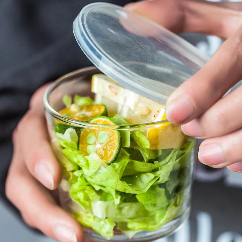 Mini contenitore portatile per alimenti in vetro contenitore sigillato a  prova d'umidità frigorifero da cucina insalata di frutta ciotola per Yogurt  di cereali - AliExpress