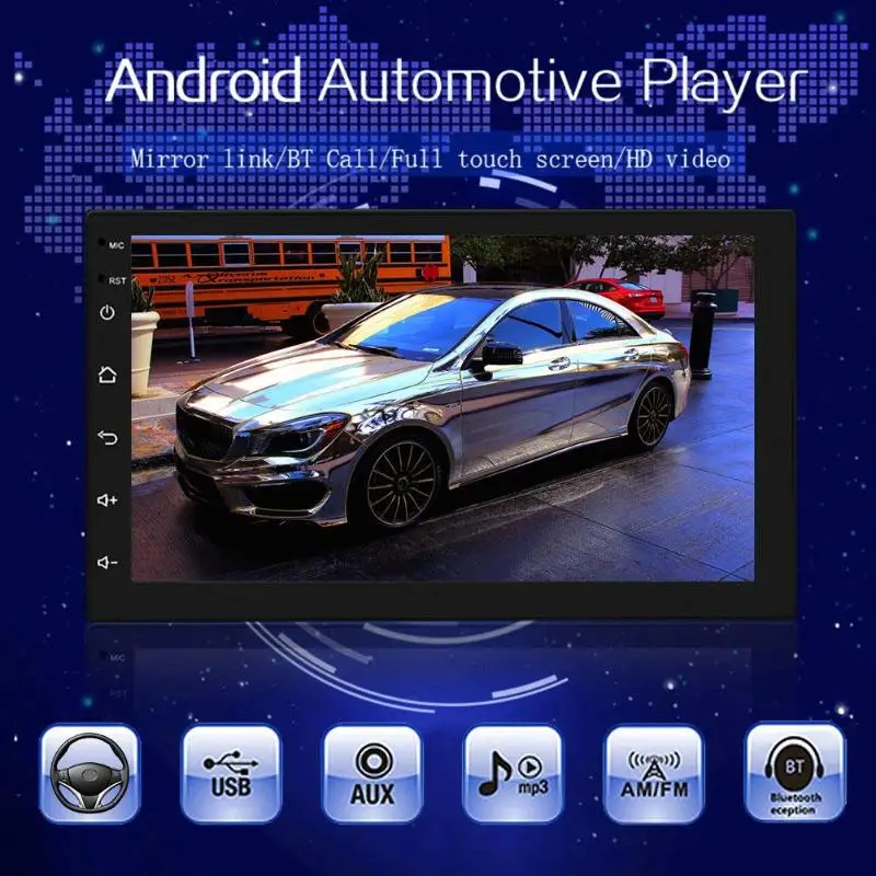 Автомагнитола 2 DIN на Android 7168 MP5 Play GPS Wi-Fi радио автомобильный центральный