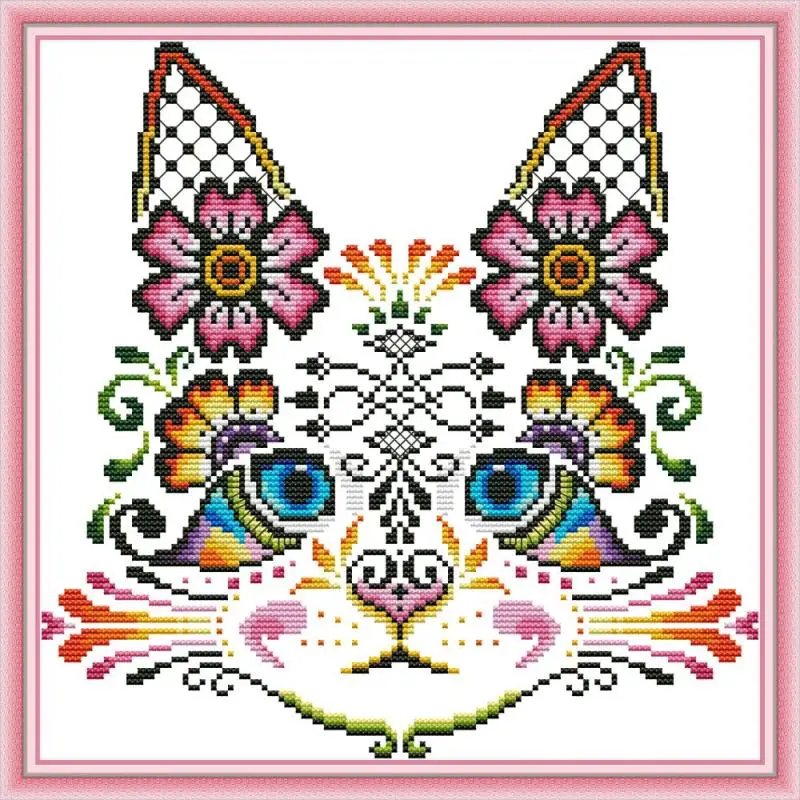 Набор для вышивки крестиком Joy Sunday Cat DMC 11 и 14CT набор рисования на холсте вышивка