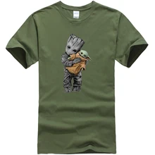 Novo verão 2020 camiseta de algodão engraçado dos homens de mandalorian t-shirts hip hop casual star wars(China)