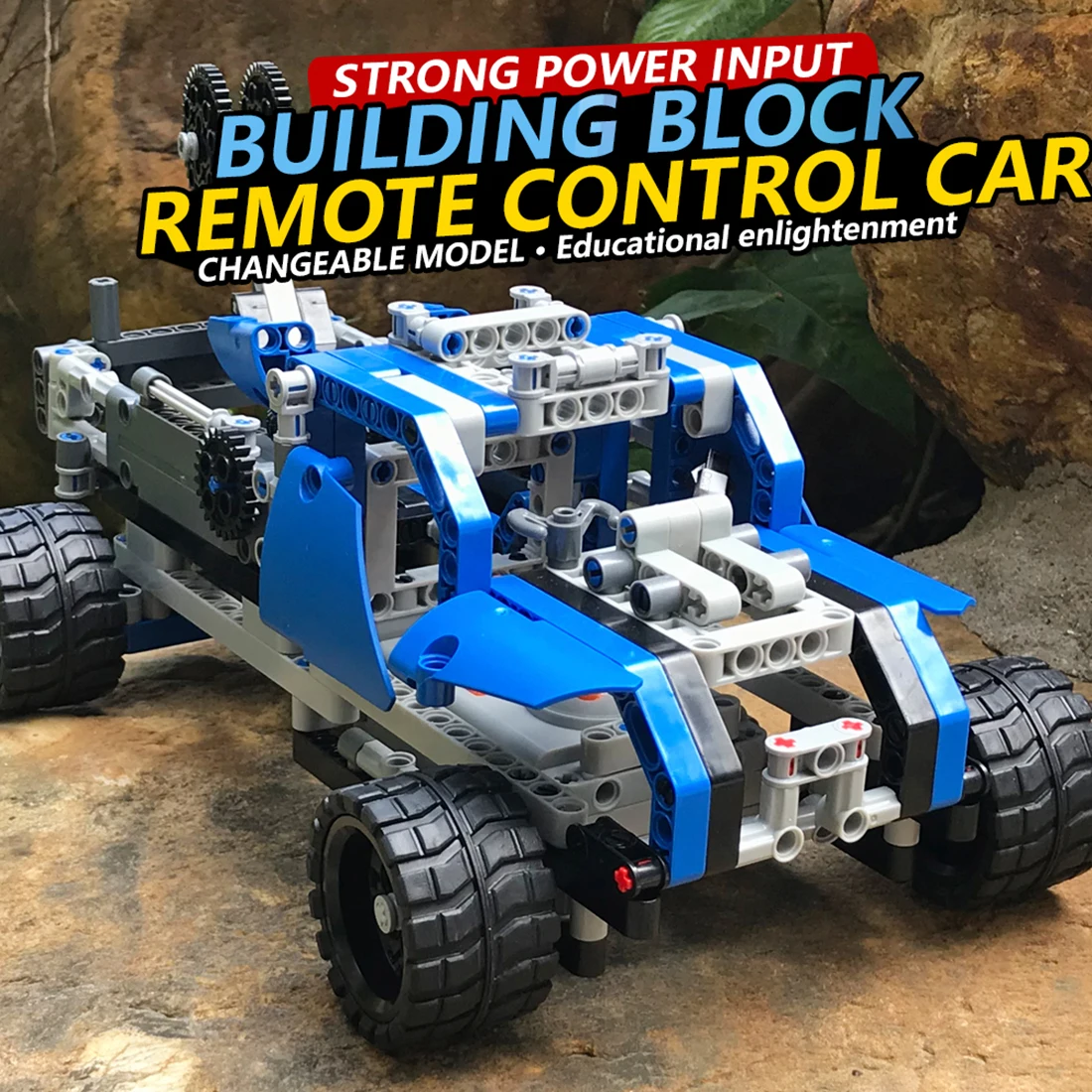 DIY строительный блок высокоскоростной Радиоуправляемый автомобиль внедорожник деформационный автомобиль Раннее Обучение обучающая игрушка для детей Charistmas