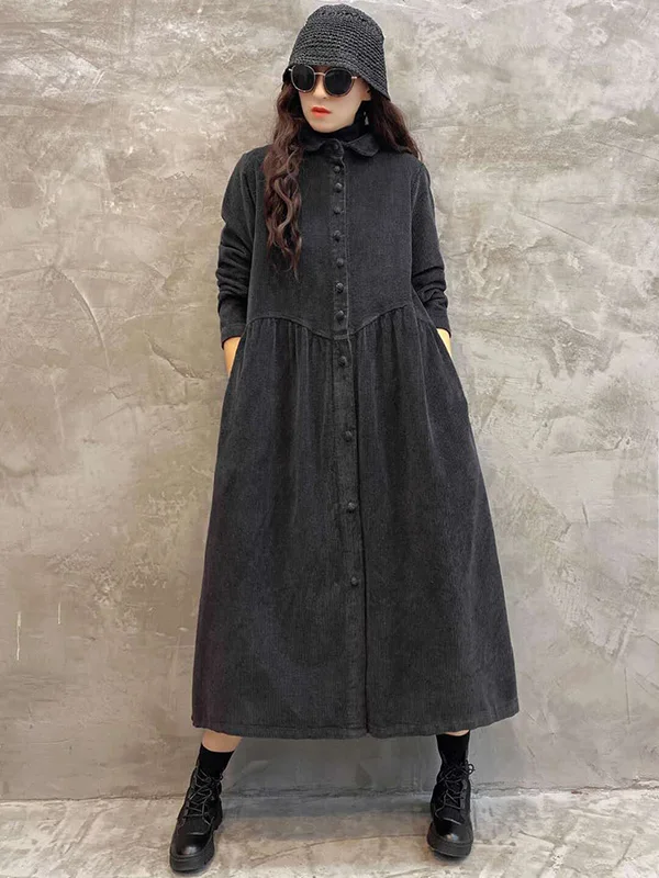 goose down coat Original Solid Corduroy Lapel Dress Coats And Jackets Women Winter Coat Women Elegant Warm Winter Clothes For Women duvet coats