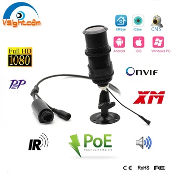 

Mini POE Door Eye Hole Security Infrared IP Camera 1080P P2P Network Web IP Camera 940nm Leds POE Power HD Camera Night Vision