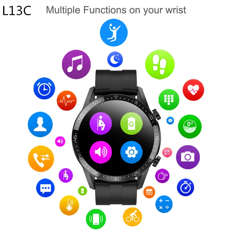 

L13C Smartwatch 2020 ECG PPG Smart Band Watches Notifications Sync Heart Rate Blood Pressure Bluetooth Call Wristwatch IP68 W26