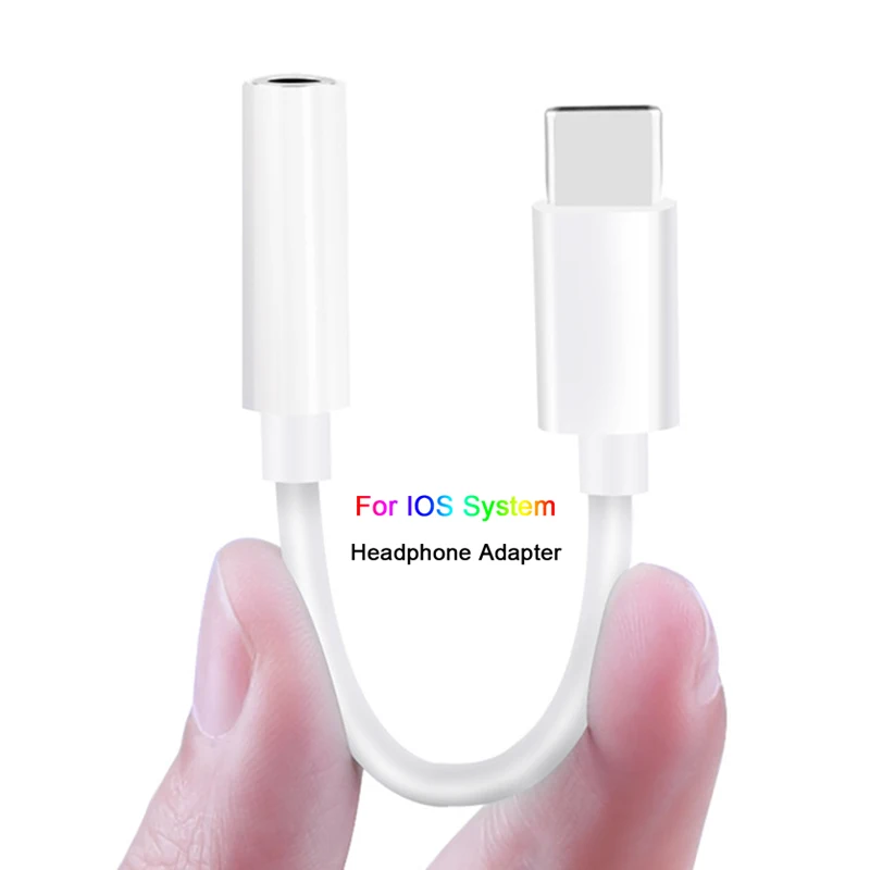 50PCS 3 5mm Jack Audio Cable Adapter for iPhone 6 7 8 Plus x xs 11 Earphone Aux Splitter Headphone Syetem Converter Accessories