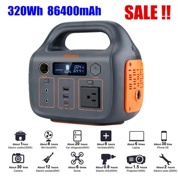 

Portable Solar Generatior Power Station Energy Storage pure sine wave Rechargebale Lithum Battery Emergency Power Supply 320Wh