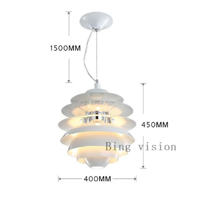 Современный минималистичный белый алюминиевый подвесной светильник с одной головкой, скандинавский креативный дизайн из соснового конуса, светодиодный Декор для ресторана, E27 Освещение