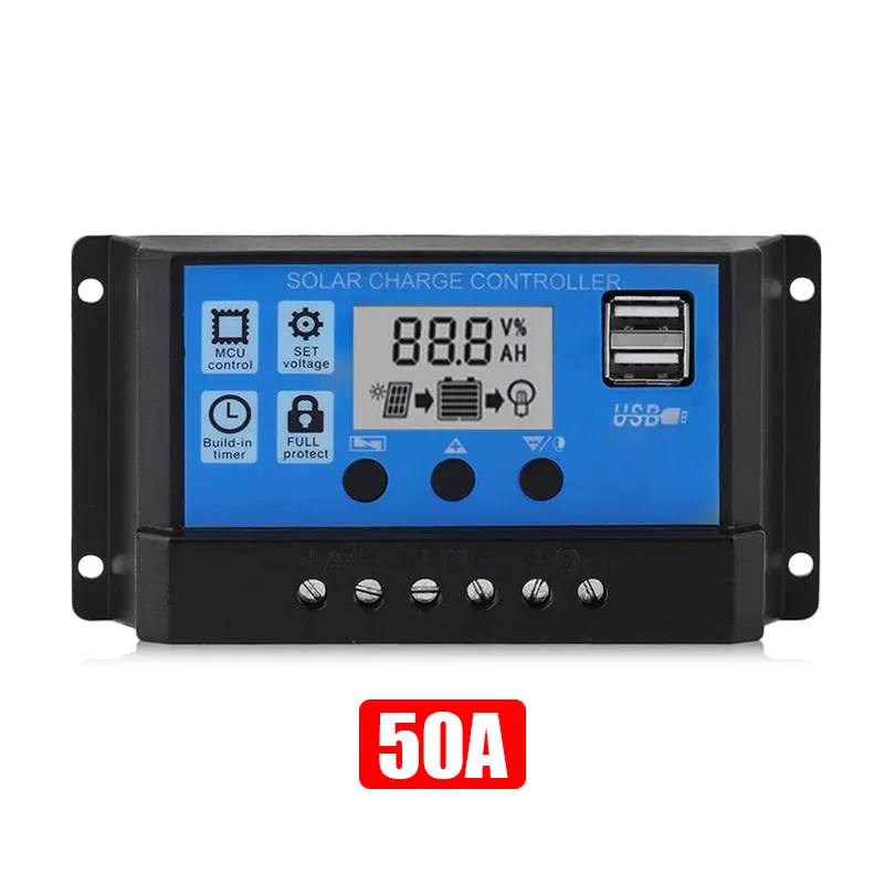 10A-50A MPPT Solar LCD MPPT Controller Auto Focus Tracking Regulato Panel Regulator Charge MPPT Solar Charge - Цвет: 50A