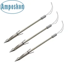 3 шт./лот нержавеющая сталь стрельба из лука охота болт серебряный лук Рыбалка Рогатка стрела голова