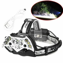 5 Mode Headlight Strong Light Running Super Bright Headlamp Torch Multicolor Portable Hiking Head Torch Lamp Fishing