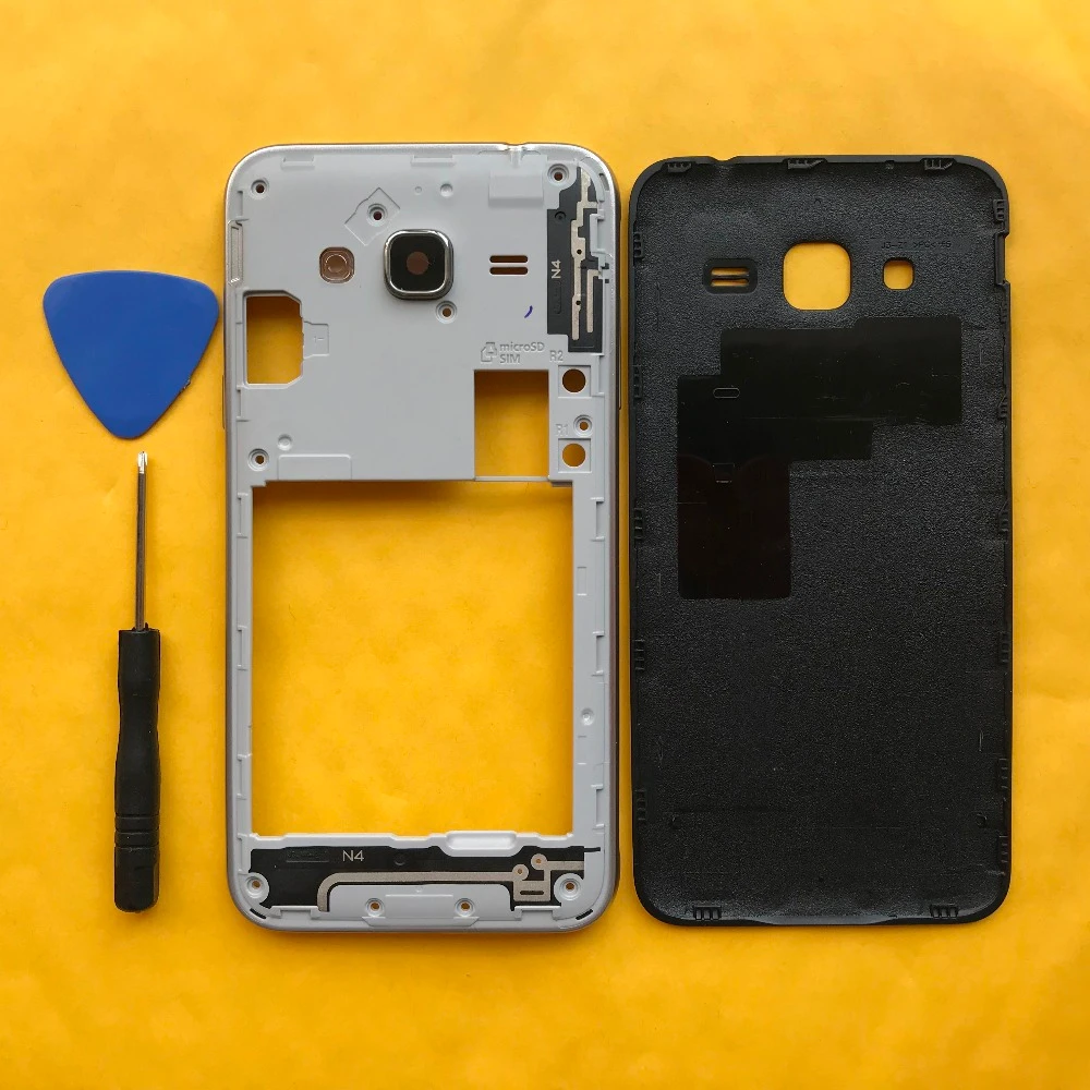 Со средней лицевой панелью Корпус шасси в корпусе для Samsung Galaxy J3 J320 J320F J320H J320FN Телефон задняя крышка аккумулятора