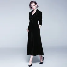 Тренч для фотосессии в европейском и американском стиле; бархатный Тренч для фотосессии; длинные юбки; пальто; 9059