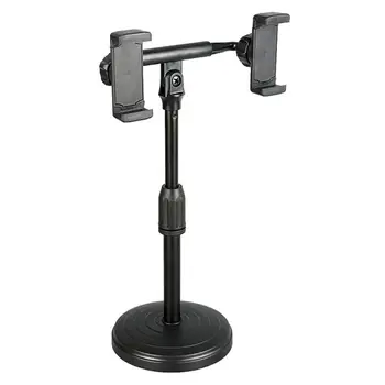 

Dual Device Adjustable Phone/Tablet Stand Multi-Angle Foldable Desk Double Holde LX9A