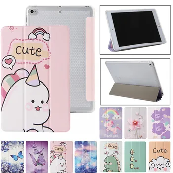 

Cute Unicorn Flip Leather Case Tri-Fold Bracket Tablet Cover Ipad Mini 1 2 3 4 5 9.7 Inch