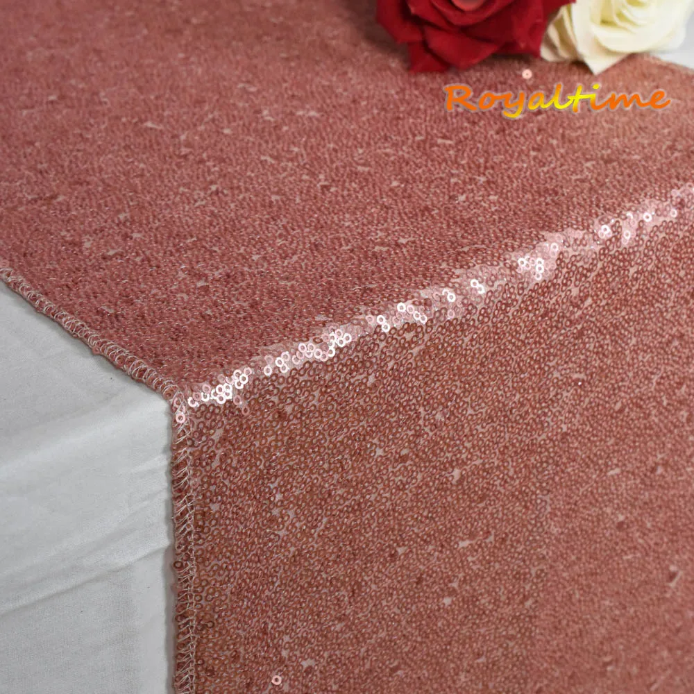 Matte Blush Самый дешевый! Серебро/золото блесток настольная дорожка для свадьбы/события/вечерние/банкет/Рождество свадебный стол Decoraiton(30 см на 180 см - Цвет: Matte Blush