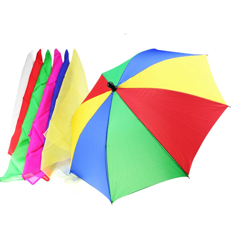1 комплект 40 см Волшебные шарфы изменить зонтик(1 шт. зонтик+ 6 шт. шелков) Волшебные трюки уличная сцена вечерние волшебные аксессуары