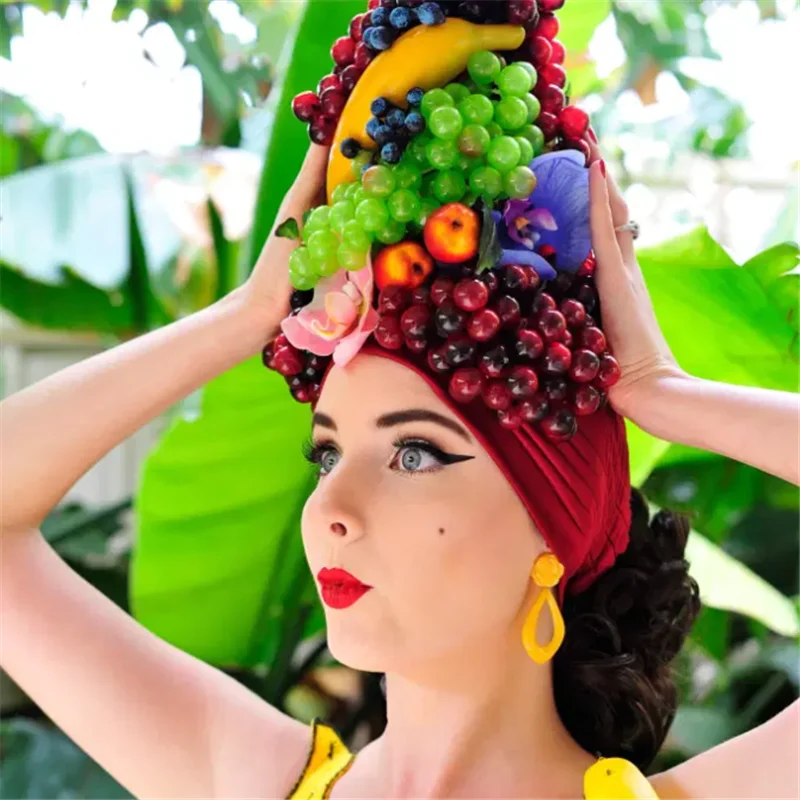 Afrikaanse Vrouwen Headwraps Mode Carmen Miranda Fruit Tulband Hoed|Africa  Clothing| - AliExpress