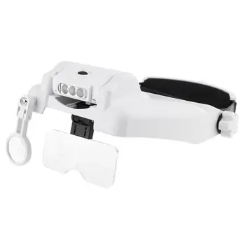 

Headband Magnifier Loupe Led Magnifying Glass Watchmaker Repair Tool w/ 5 Lenses
