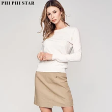 Mid Waist Casual Straight Short Over Hip European American Women Button Decor Irregular Hem Solid Color Office Mini Skirt