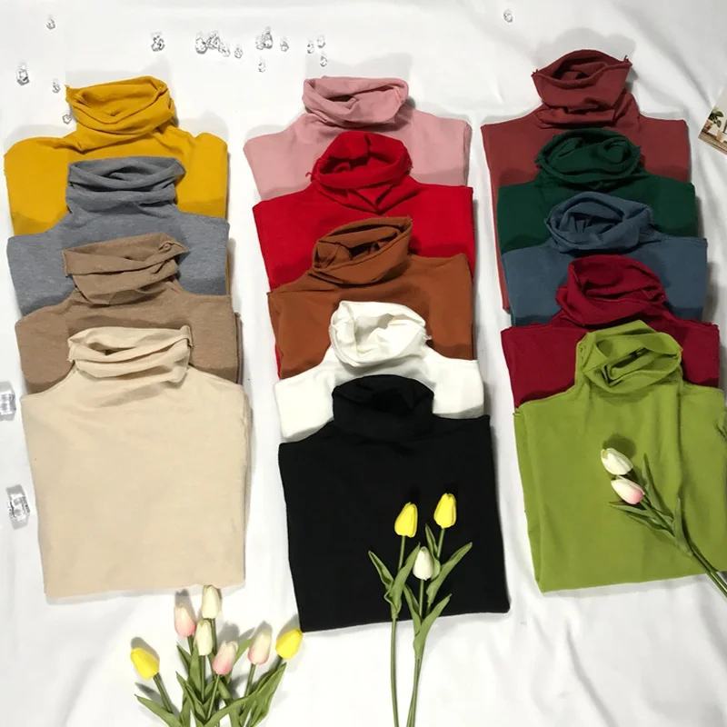 Turtleneck Women Sweaters 2020 Autumn Winter Sweater Knitted Pullover Long Sleeve Woman Sweaters Tops Soft Jumper Pull Femme