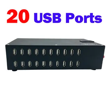 

20 Ports USB Power Station,Multi Port USB Wall Charger Dock Adapter 200W USB Charging Station for Hotel School Shopping malls