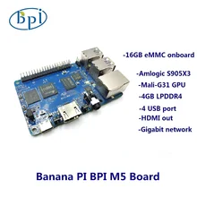 Banana PI BPI M5 4GB LPDDR4 nowa generacja komputer jednopłytkowy Amlogic S905X3 projekt Open-source Odroid C4 Raspberry Pi 4