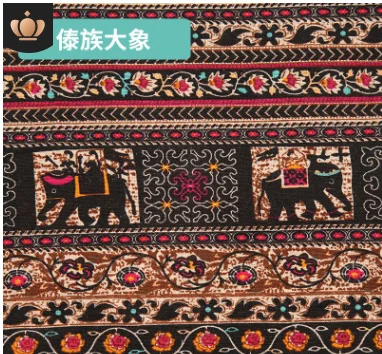 Buulqo печатная Ретро хлопковая и льняная ткань по метру винтажный хлопок, в фольклорном стиле ткань для шитья рукоделия материал - Цвет: Цвет: желтый