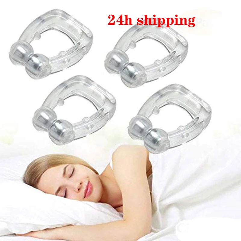 Silicone Magnetic Anti Snore Stop Snoring Nose Clip Sleep Tray Sleeping Aid Apnea Guard Night Device with Case|Sleep & Snoring| - AliExpress