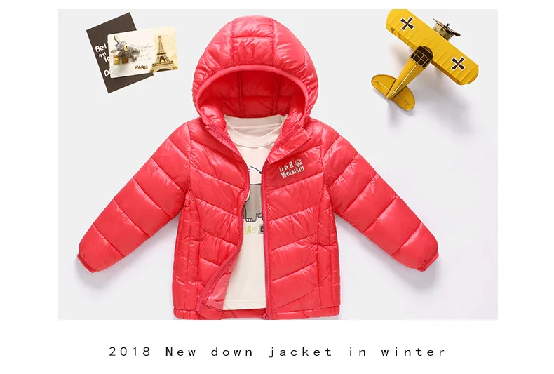 Big Boy Children Lightweight down Jacket Cotton-padded Clothes Autumn And Winter New Style Childrenswear Solid Color Baby C