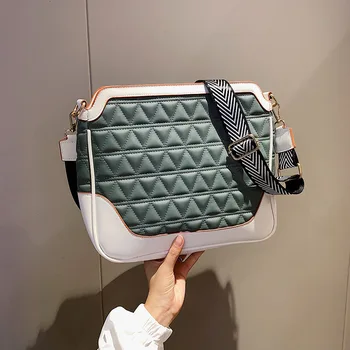 

Brand Originality Design 2019 New Fashion contrast color shoulder messenger bag Joker large-capacity tote bag