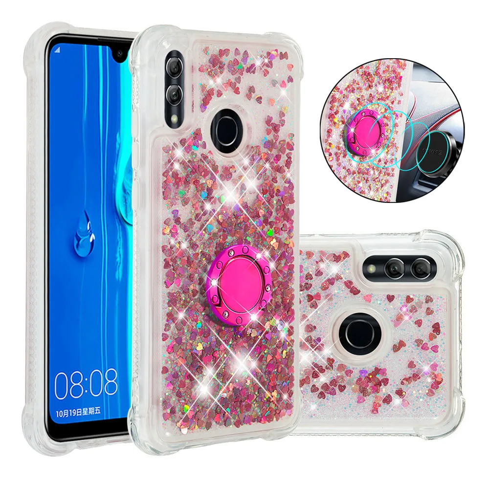 Ударопрочный Магнитный Блестящий зыбучий песок для Huawei Honor 20i 10i 8 Lite Y3 Y5 Y7 Nova 5i Pro 3E