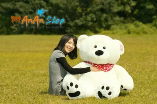 Giant White 63'' Huge Plush Teddy Lovely Bear Stuffed Animal Doll Soft Toy Gift Toys For Children Cute Plush
