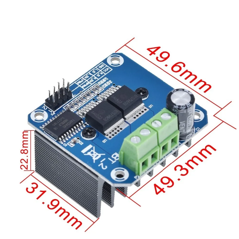 TZT двойной BTS7960 43A h-мост высокой мощности двигателя модуль драйвера/diy умный автомобиль Текущий диагностический для Arduino