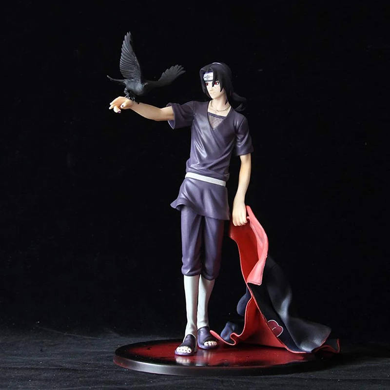 23 см аниме Наруто Itachi Uchiha Crow Sharingan ПВХ Фигурки игрушки Коллекционная модель
