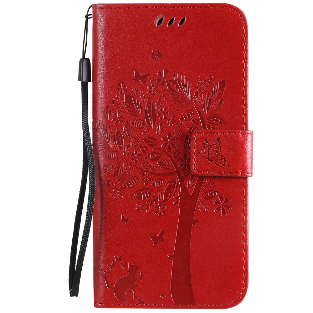 Sunjolly чехол с елкой для Nokia 8,1 Plus, флип-кошелек, с отделением для карт, кожаный чехол для телефона, Капа для Nokia 3,1 7,1 Plus X71 X7 4,2 3,2 чехол - Цвет: Red