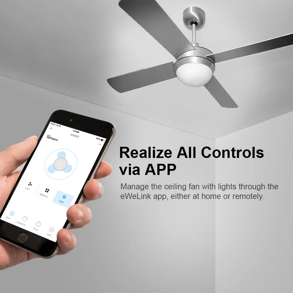 Sonoff Ifan04-h Wifi Smart Fan Switch 