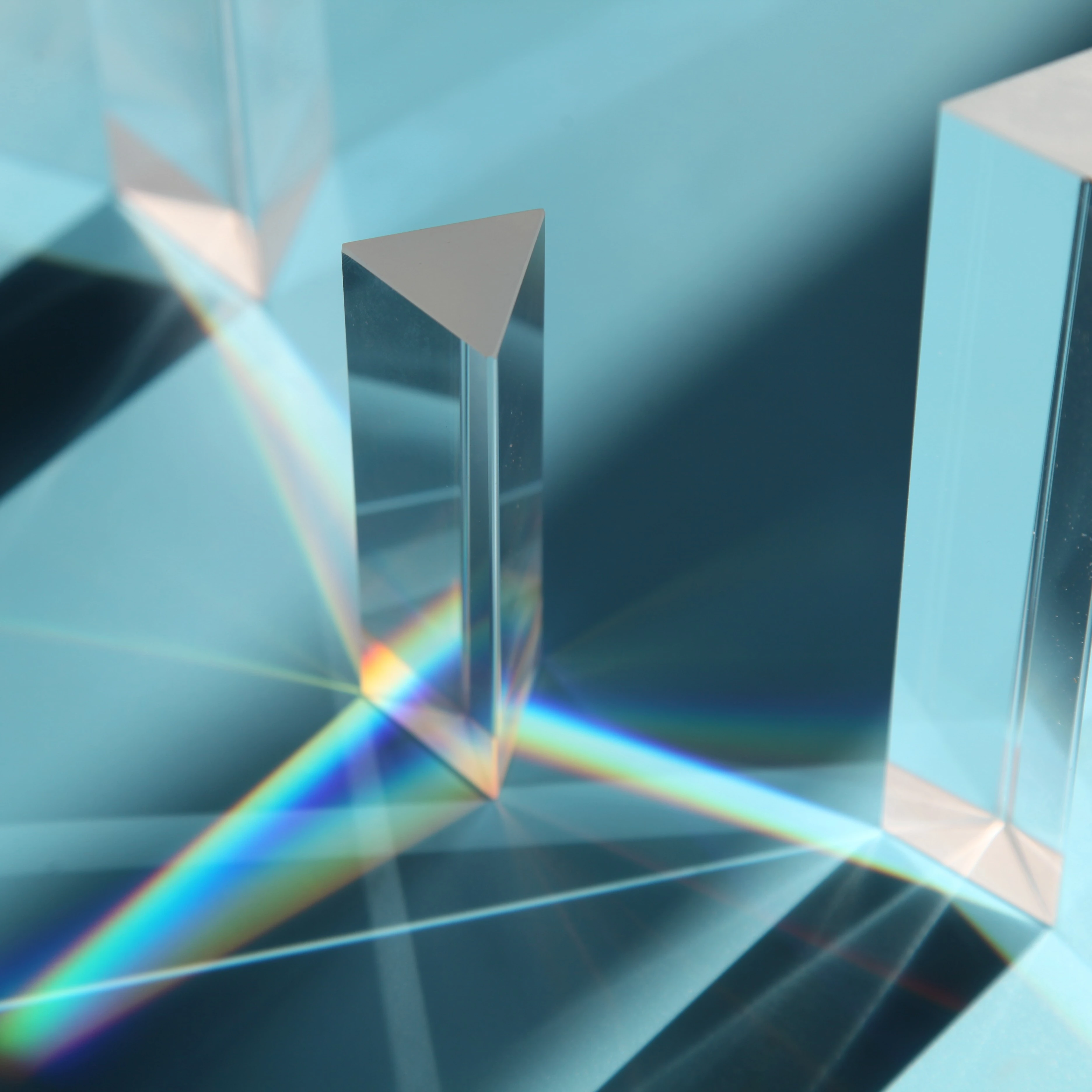 K9Crystal Optical Glass Triangular Prism ForTeach Light Spectrum Physics Rainbow