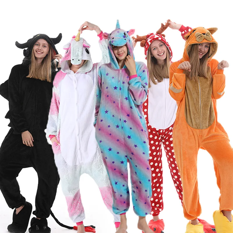 

Women Men pajama set Kigurumi Unicorn pajamas Animal Panda stitch onsie Cosplay pijama franela mujer Homewear sleepwear
