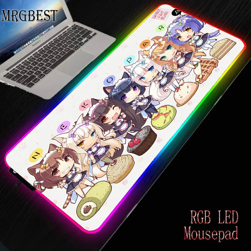 MRGBEST подходит для Notbook XXL коврик мышки с аниме симпатичная девушка мыши ноутбук