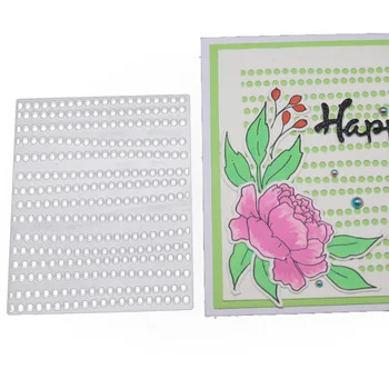 

Rectangle Frame Metal Cutting Dies Craft Dot Background Cut Die Embossing Stencil for Handmade Paper Card Making Scrapbooking