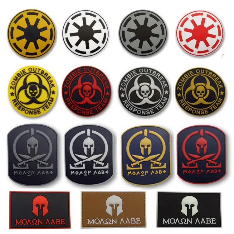 

1PC 3D New PVC Armband Star Wars Protection Umbrella Spartan Helmet Biochemistry Skull Embroidery Badge Patch Icon